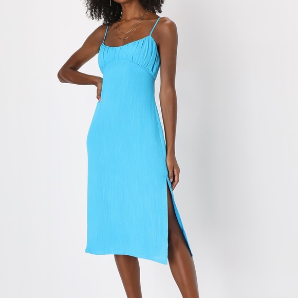 Empire Waist Midi Dress - Picture 1 of 5